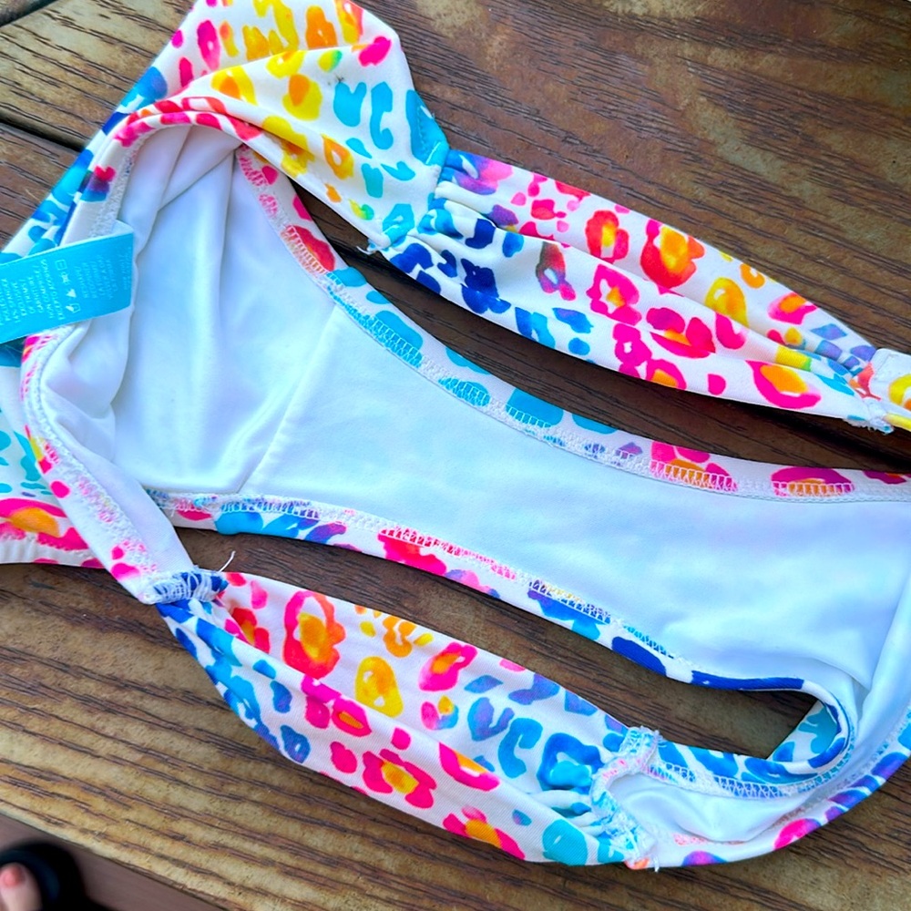 Vintage Pink Victoria’s Secret Colorful Leopard Print Bikini Set - Picture 5 of 10